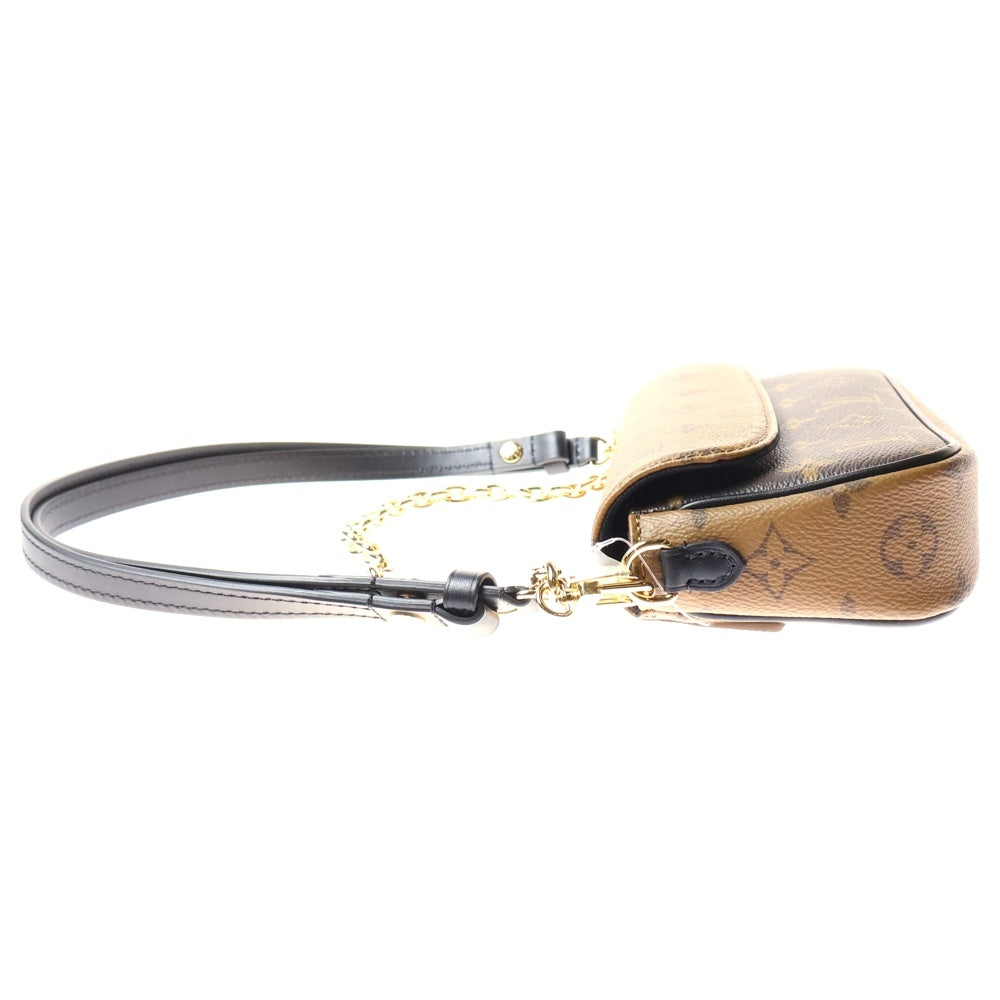 LOUIS VUITTON(ルイヴィトン) モノグラムリバース ウォレット オン チェーン・アイビー ブラウン PVC M26587 ICタイプ ショルダーバッグ