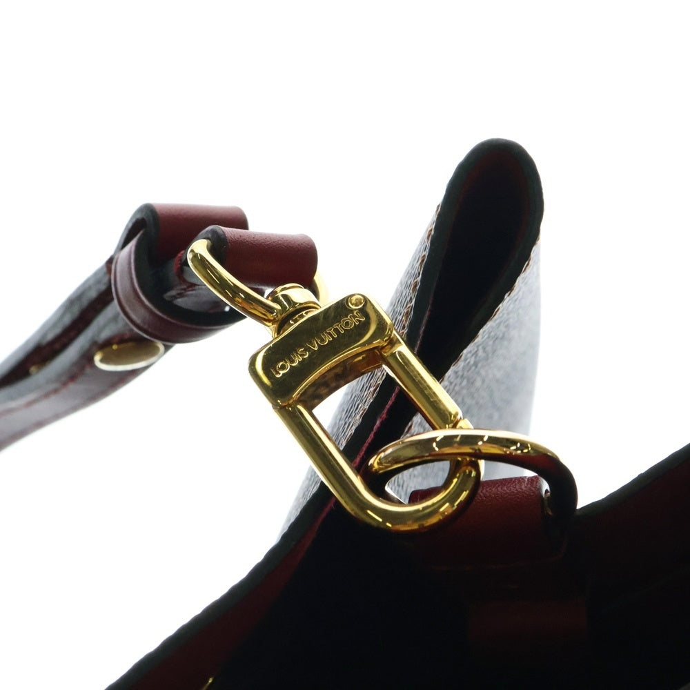 LOUIS VUITTON(ルイヴィトン) ダミエ エベヌ ネオノエ 2WAYバッグ ハンドバッグ ショルダーバッグ ブラウン×レッド ゴールド金具 レザー×PVC N40214