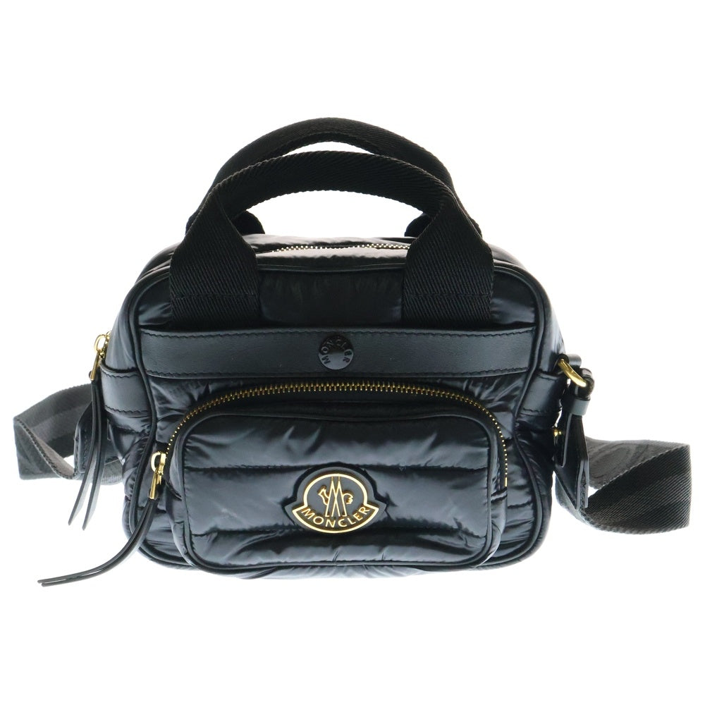 MONCLER(モンクレール) 2WAY ミニバッグ ハンドバッグ ショルダーバッグ ブラック ゴールド金具 ナイロン
