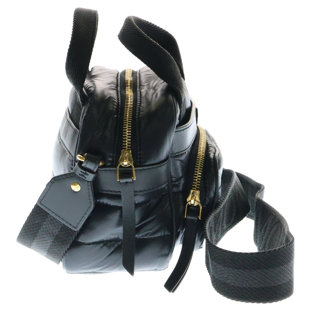 MONCLER(モンクレール) 2WAY ミニバッグ ハンドバッグ ショルダーバッグ ブラック ゴールド金具 ナイロン