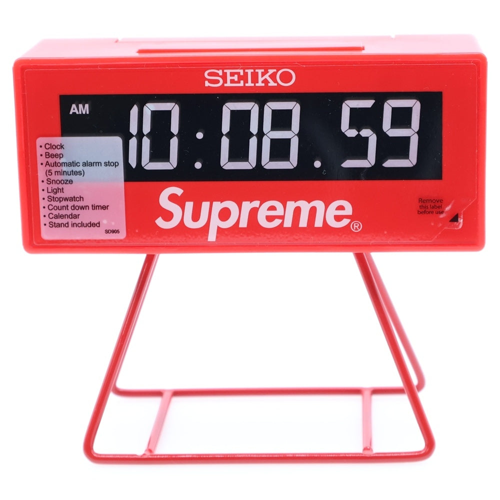 SEIKO(セイコー) 21SS ×SUPREME Marathon Clock シュプリーム マラソン クロック アラーム 目覚まし 置き時計 レッド