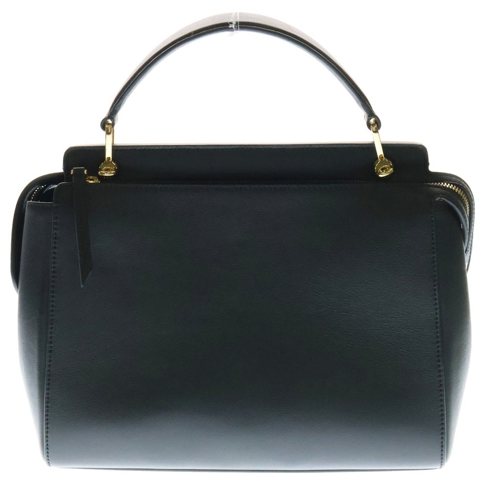 FENDI(フェンディ) ドットコム スタッズ レザー 2WAY ハンド ショルダーバッグ ゴールド金具 ブラック 8BN293