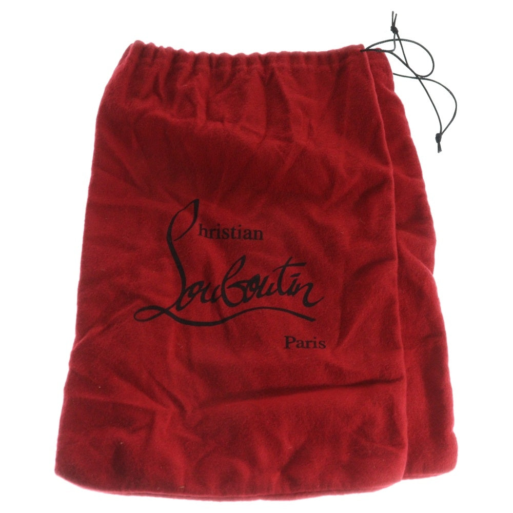 CHRISTIAN LOUBOUTIN(クリスチャンルブタン) カタクロウ スタッズ レザー ウェッジソール ヒール ストラップ サンダル ブラック レディース