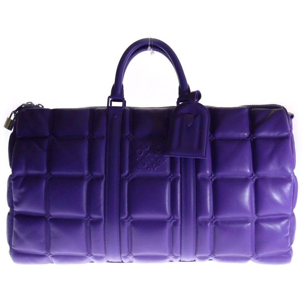 LOUIS VUITTON(ルイヴィトン) パフィダミエ キーポルバンドリエール50 2WAY レザーボストンバッグ ショルダーバッグ パープル M20922
