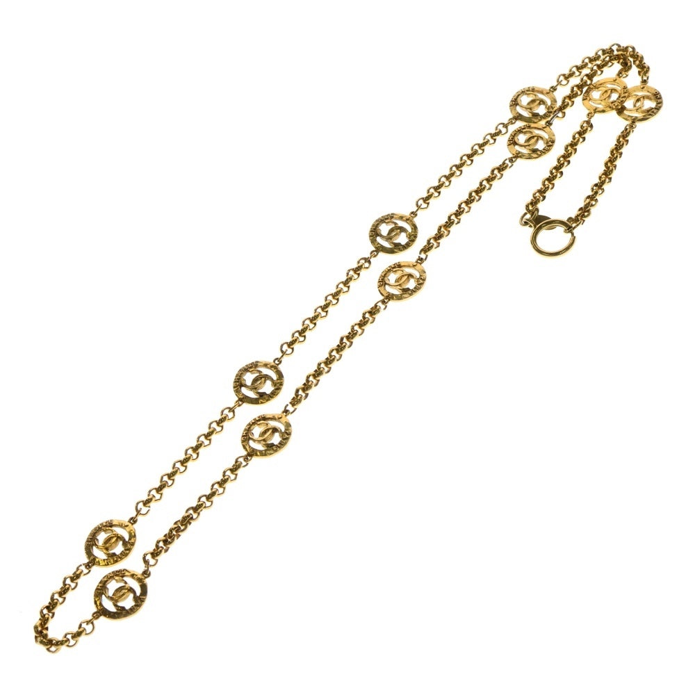 CHANEL(シャネル) ココマーク ネックレス ペンダント チェーン ゴールド GP 28