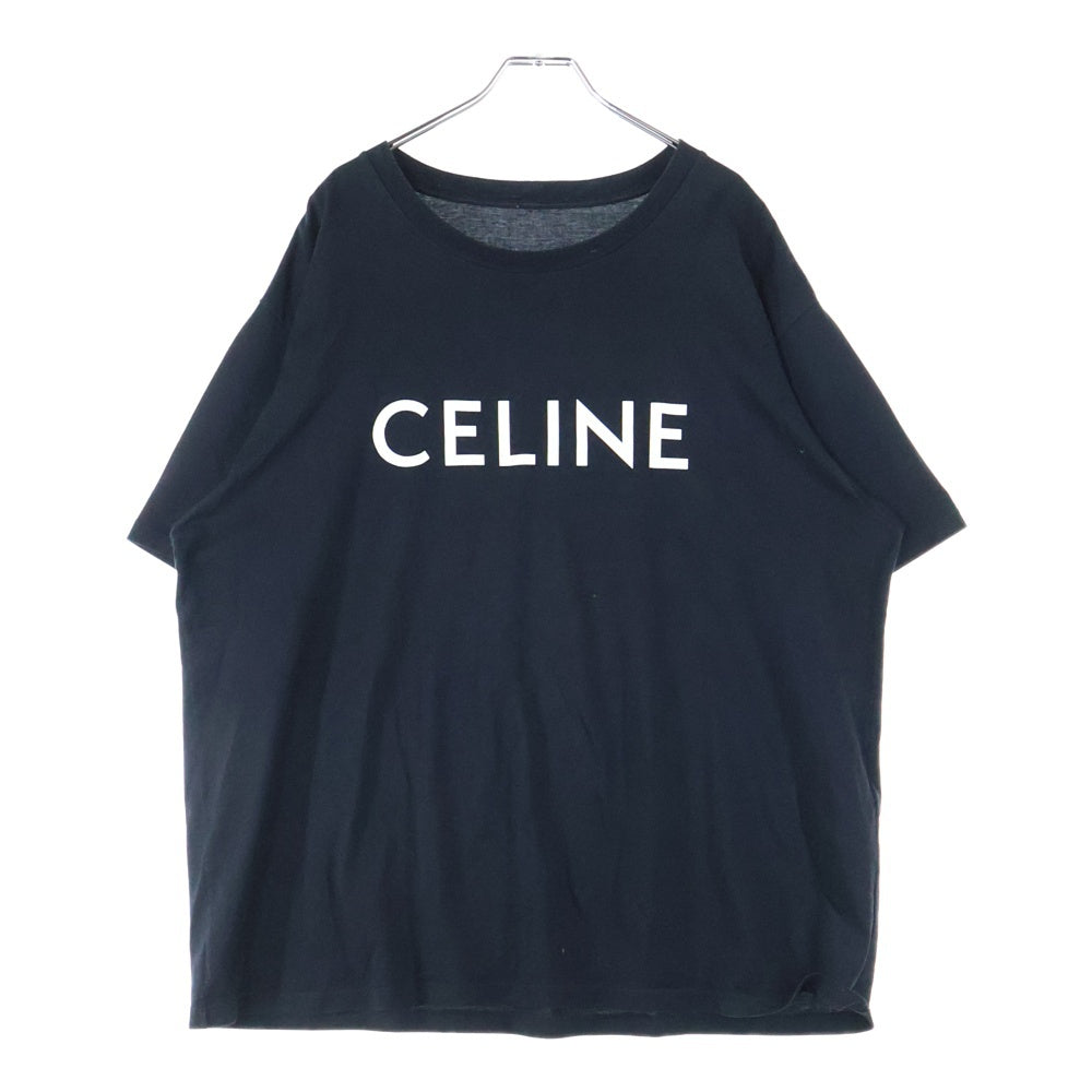 CELINE(セリーヌ) 22SS ロゴプリント ルーズ クルーネック 半袖Tシャツ カットソー ブラック 2X681671Q.38AW