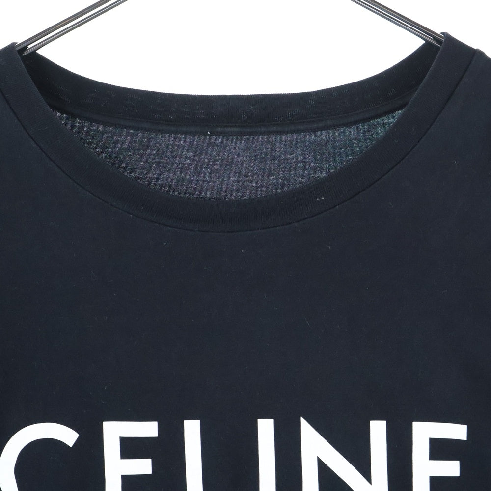 CELINE(セリーヌ) 22SS ロゴプリント ルーズ クルーネック 半袖Tシャツ カットソー ブラック 2X681671Q.38AW