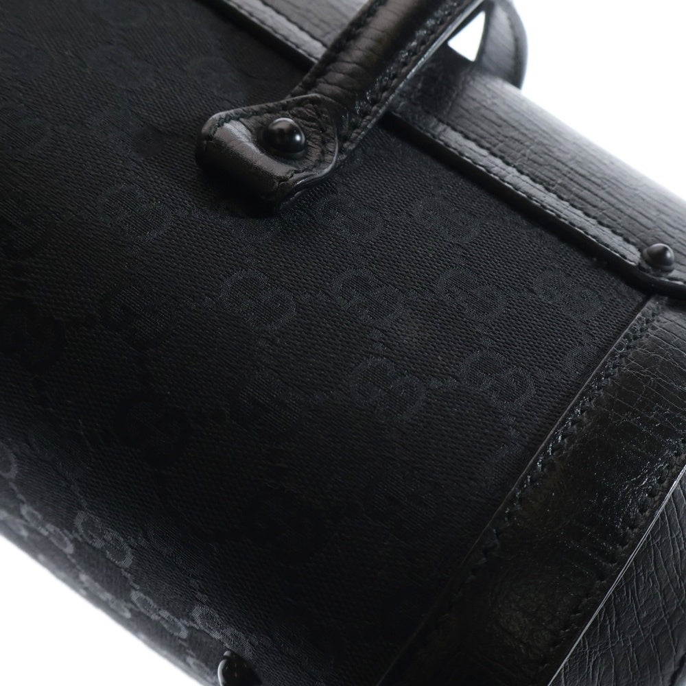 GUCCI(グッチ) バンブー ハンドバッグ ボストンバッグ ブラック キャンバス×レザー 111715