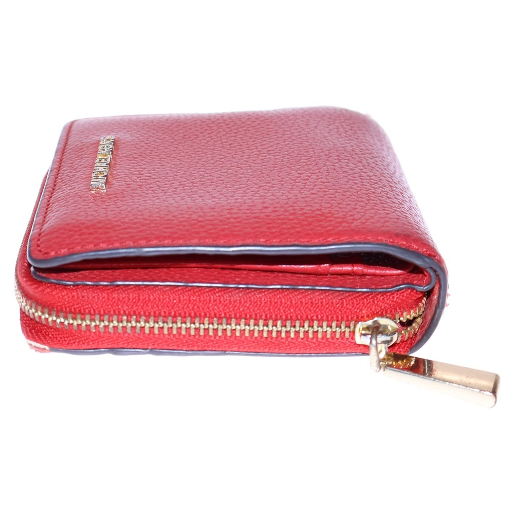 MICHAEL KORS(マイケルコース) ロゴ ラウンドファスナーレザーコンパクトウォレット 財布 レッド