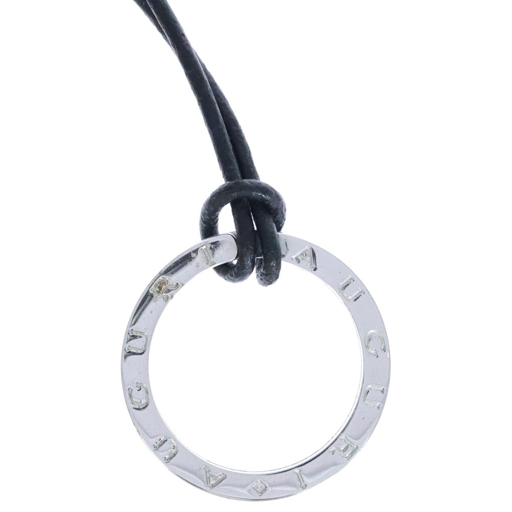 BVLGARI(ブルガリ) キーリング ネックレス ペンダント シルバー レザー SV925 15g