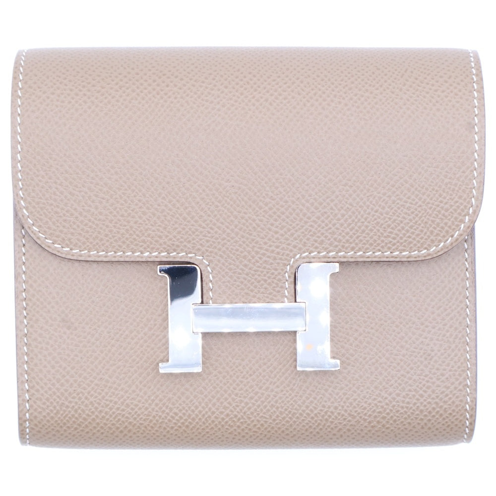 HERMES(エルメス) コンスタンス コンパクト ウォレット 財布 エプソン SV金具 エトゥープ