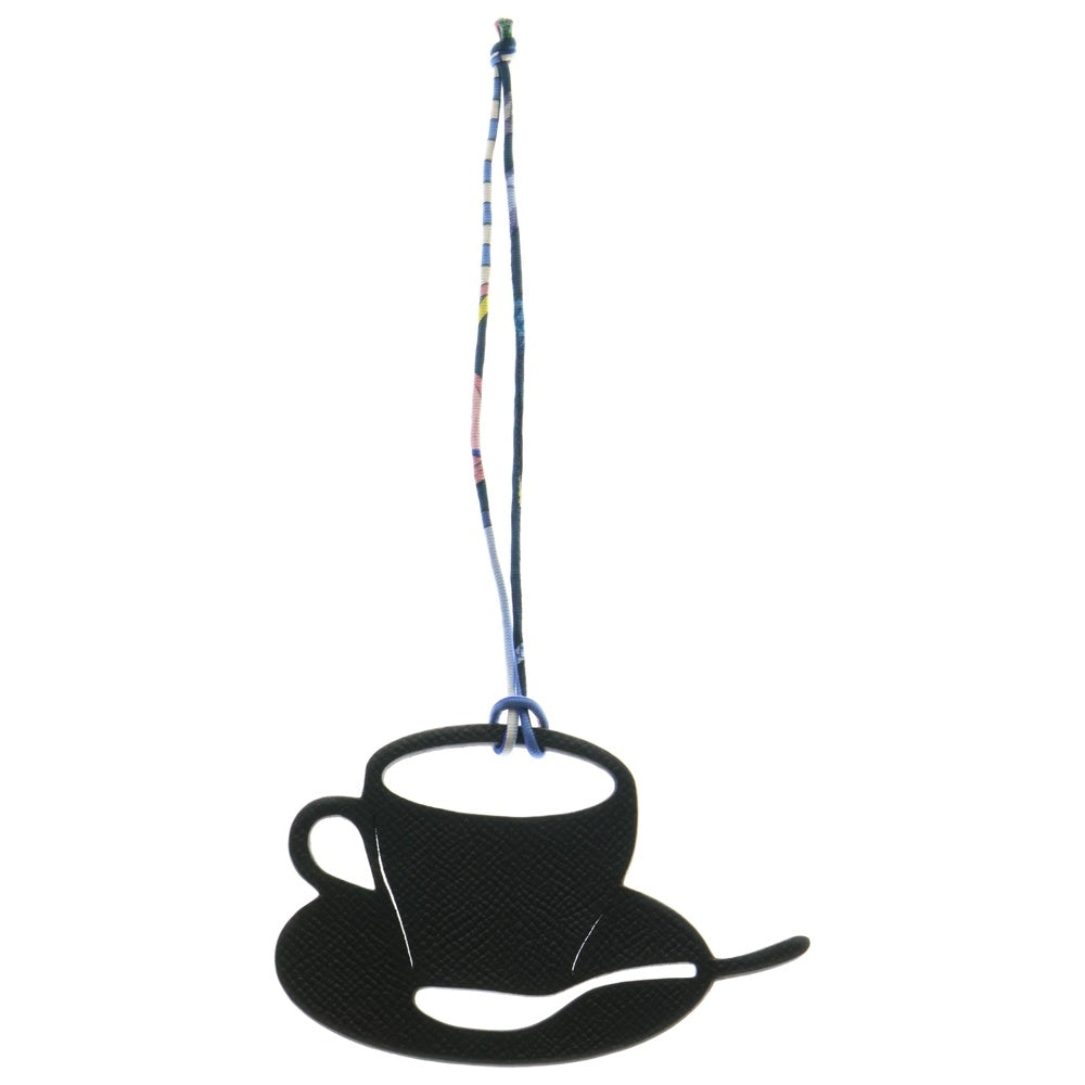 HERMES(エルメス) プティ アッシュ コーヒー チャーム バッグチャーム レザー ワインレッド ボルドー/ブラック