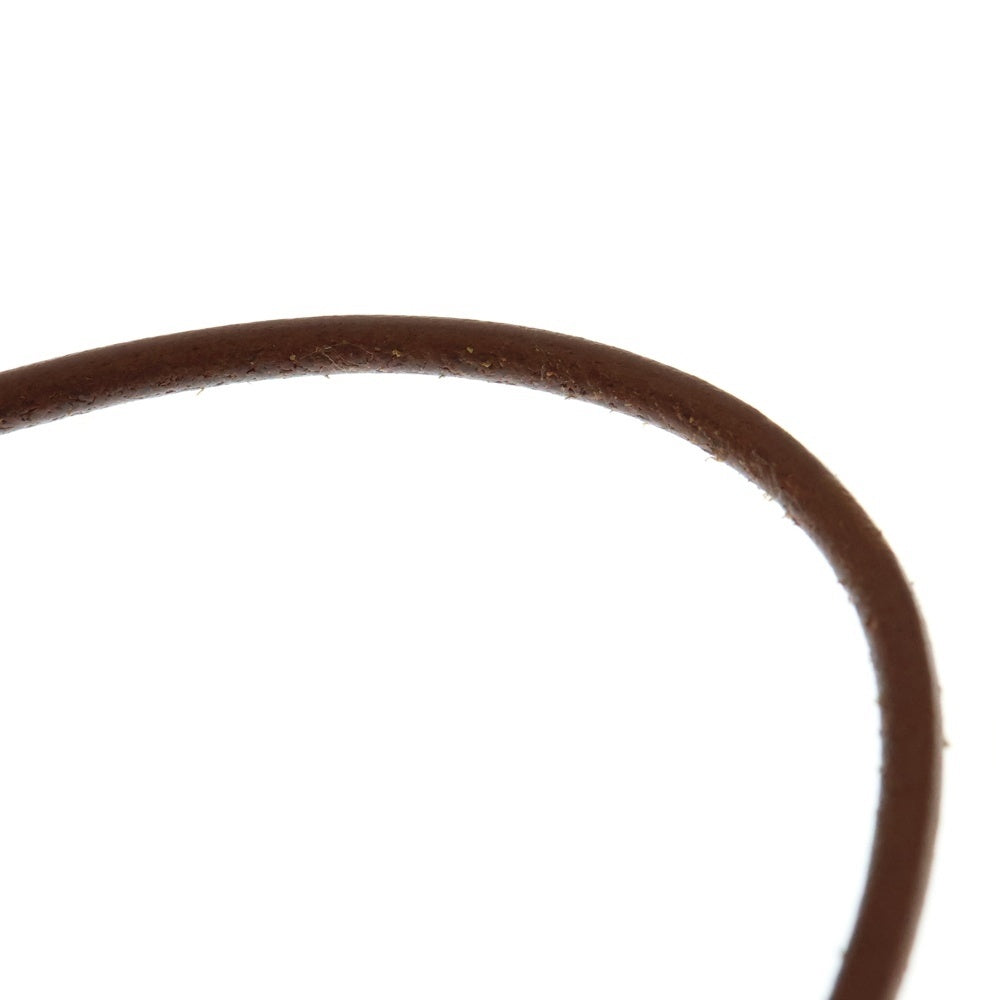 HERMES(エルメス) キテチョーカー ネックレス ブラウン シルバー金具 レザー