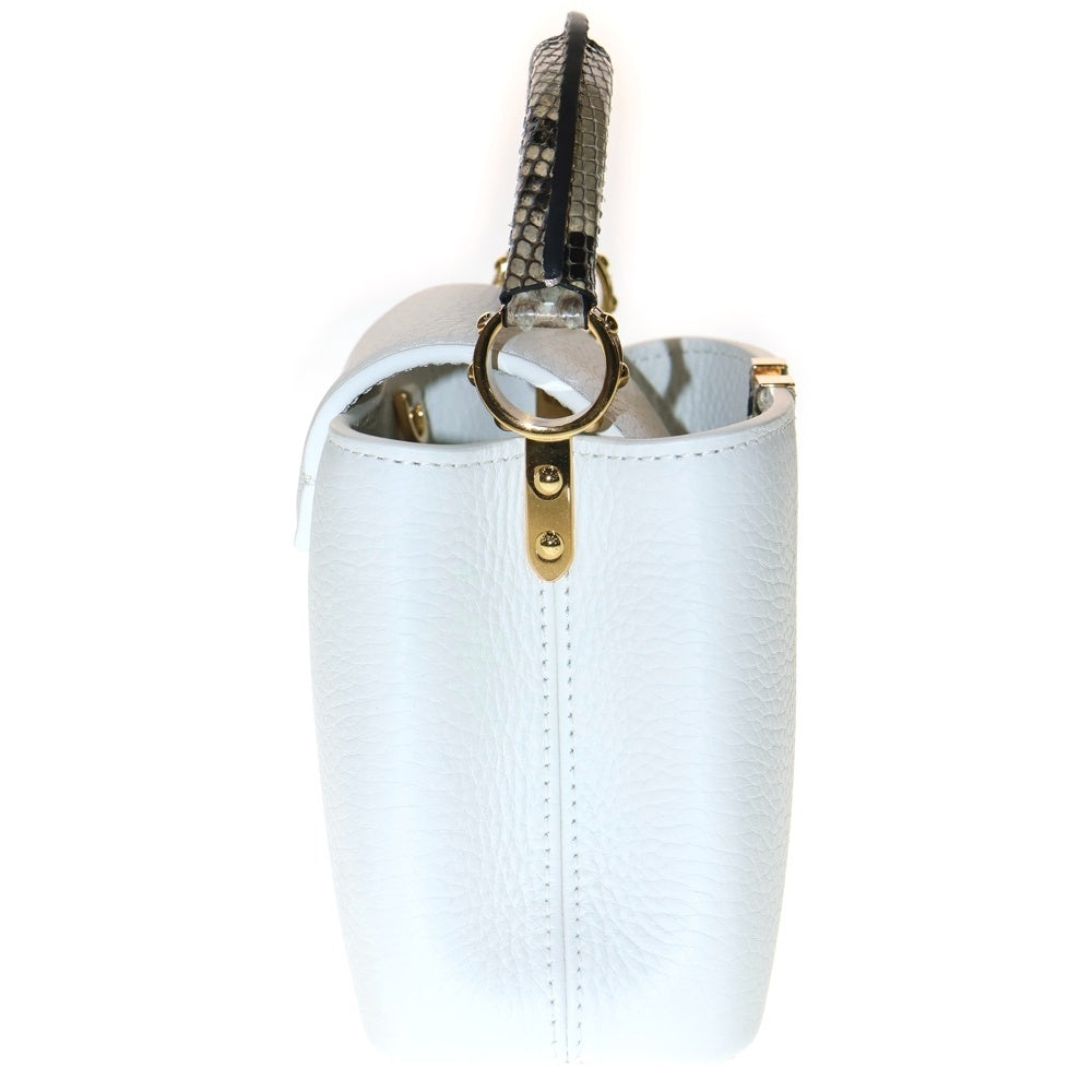 LOUIS VUITTON(ルイヴィトン) カプシーヌMINI 2WAYバッグ ハンドバッグ ショルダーバッグ ミニバッグ ホワイト レザー ゴールド金具 N98477