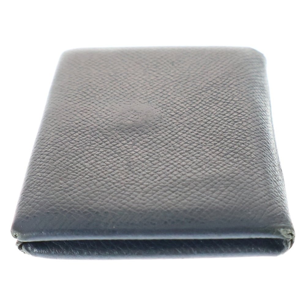 HERMES(エルメス) カルヴィ ヴェルソ コインケース 二つ折り財布 ブラック レザー エプソン