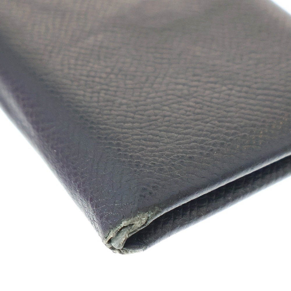 HERMES(エルメス) カルヴィ ヴェルソ コインケース 二つ折り財布 ブラック レザー エプソン