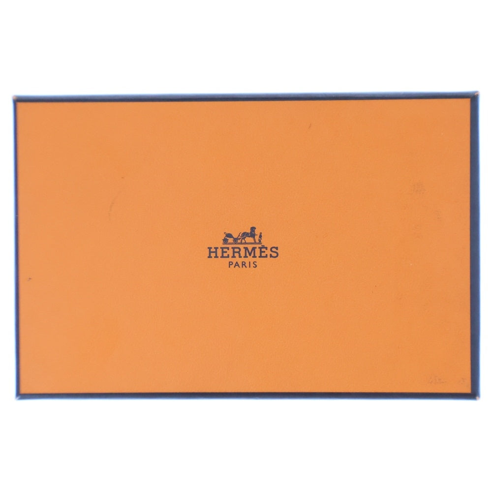 HERMES(エルメス) カルヴィ ヴェルソ コインケース 二つ折り財布 ブラック レザー エプソン