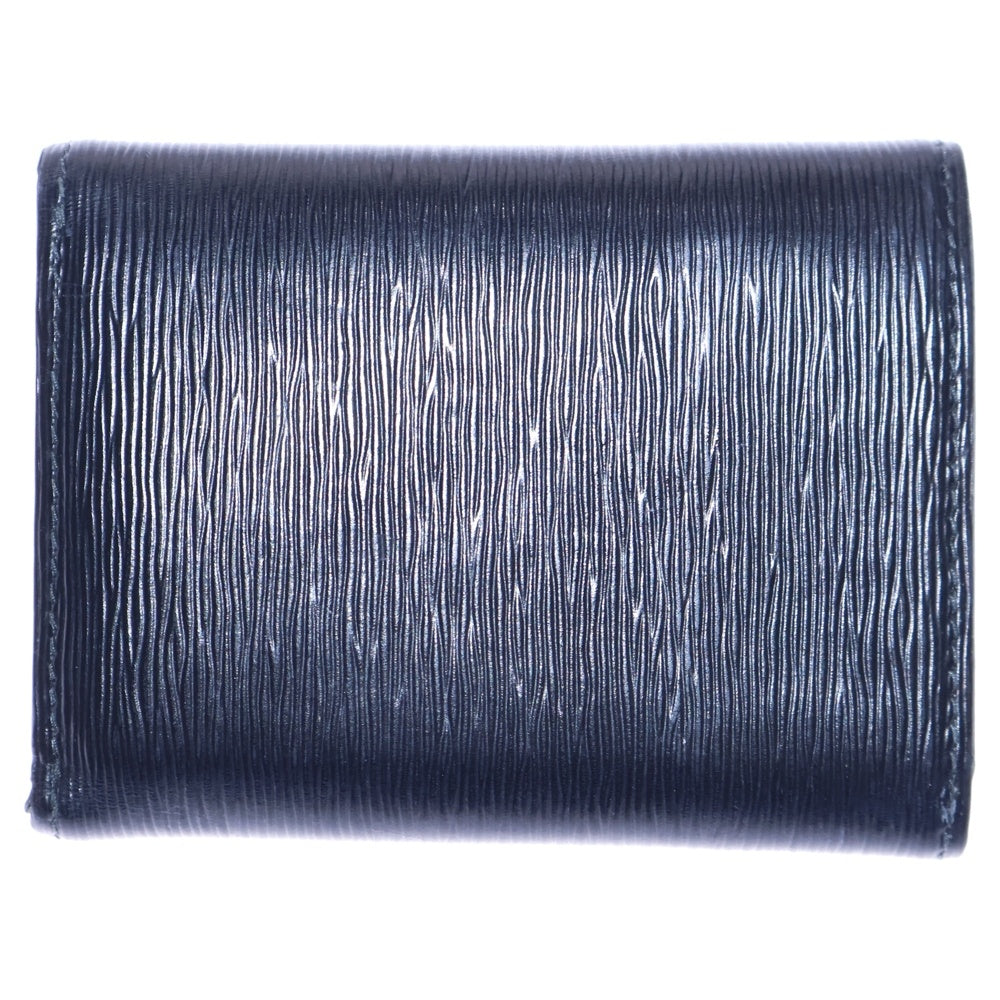 PRADA(プラダ) 三つ折り財布 コンパクトウォレット ブラック レザー