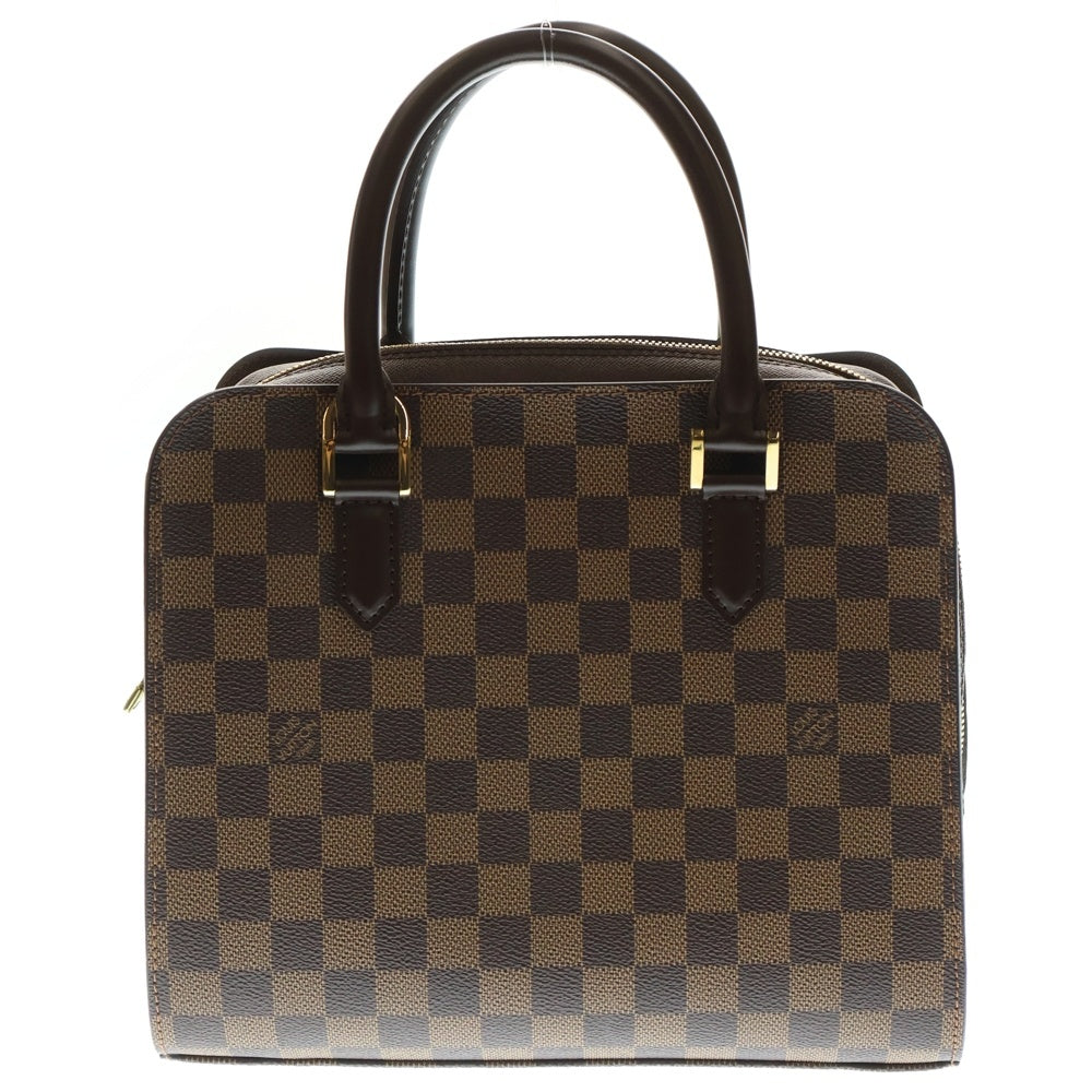 LOUIS VUITTON(ルイヴィトン) ダミエ トリアナ エベヌ ハンドバッグ ブラウン ゴールド金具 レザー×PVC N51155