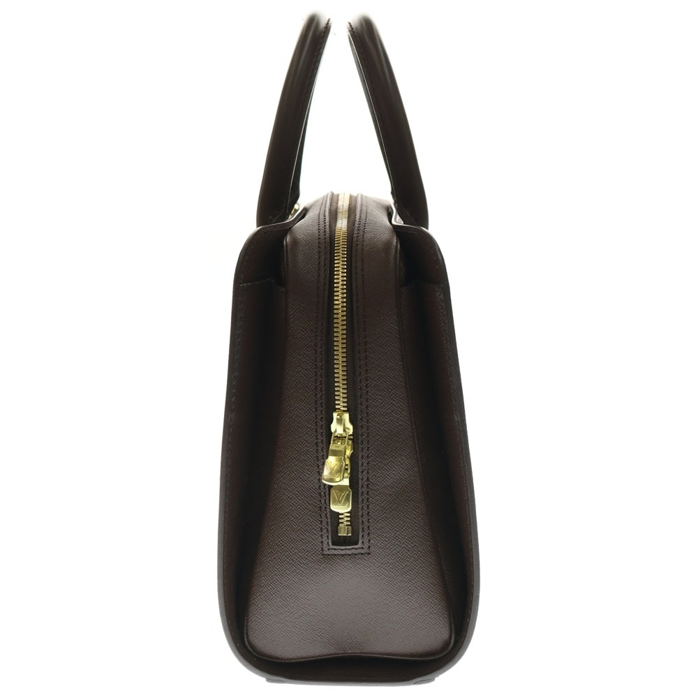 LOUIS VUITTON(ルイヴィトン) ダミエ トリアナ エベヌ ハンドバッグ ブラウン ゴールド金具 レザー×PVC N51155