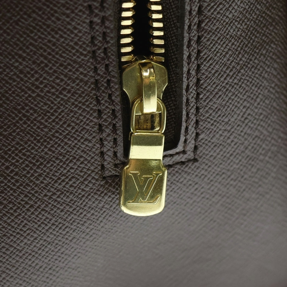 LOUIS VUITTON(ルイヴィトン) ダミエ トリアナ エベヌ ハンドバッグ ブラウン ゴールド金具 レザー×PVC N51155