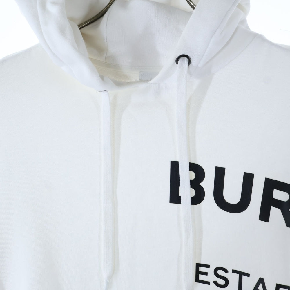 BURBERRY(バーバリー) ホースフェリー ロゴプリント プルオーバースウェットパーカー フーディー ブラック/ホワイト 801766