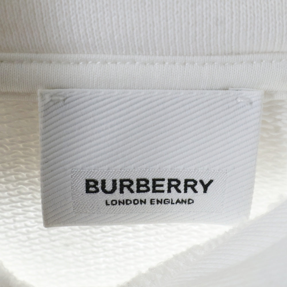 BURBERRY(バーバリー) ホースフェリー ロゴプリント プルオーバースウェットパーカー フーディー ブラック/ホワイト 801766