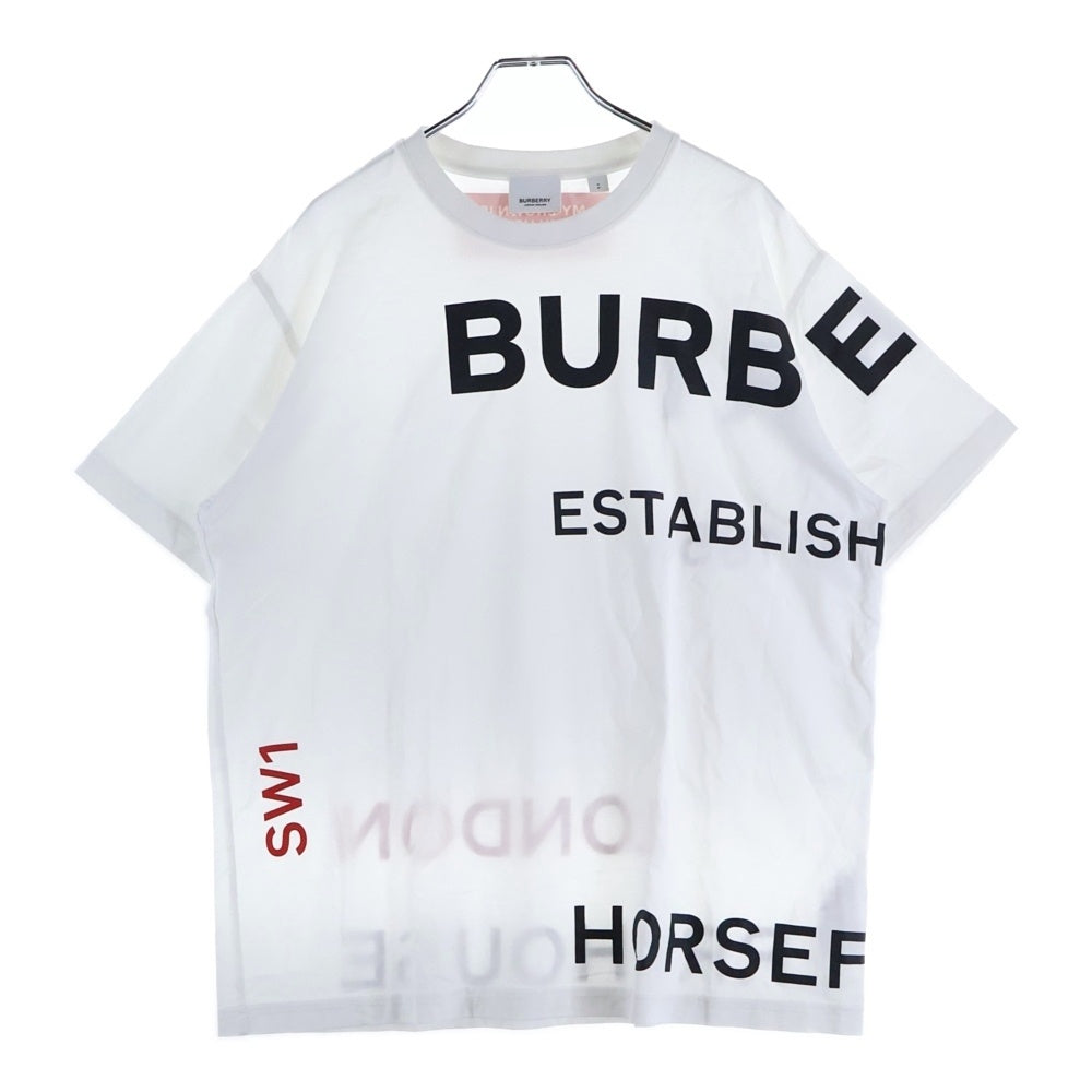 BURBERRY(バーバリー) 21SS HORSEFERRY S/S TEE 8017103 ホースフェリー ロゴプリント 半袖Tシャツ カットソー ホワイト