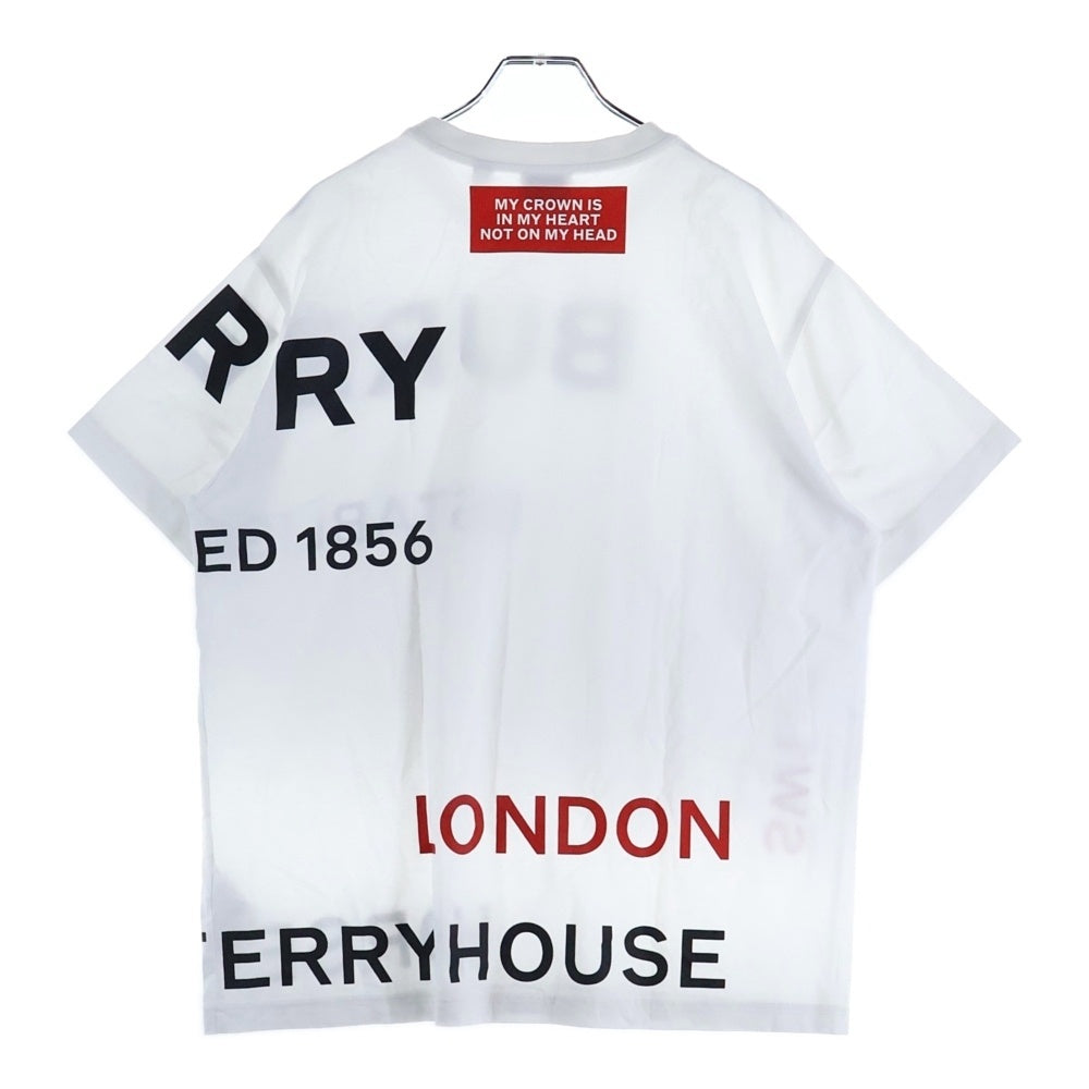 BURBERRY(バーバリー) 21SS HORSEFERRY S/S TEE 8017103 ホースフェリー ロゴプリント 半袖Tシャツ カットソー ホワイト