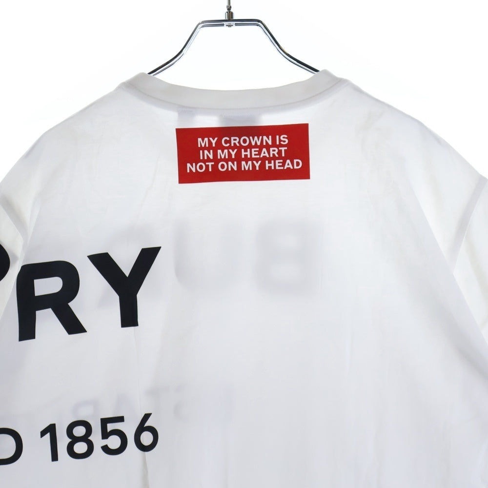 BURBERRY(バーバリー) 21SS HORSEFERRY S/S TEE 8017103 ホースフェリー ロゴプリント 半袖Tシャツ カットソー ホワイト