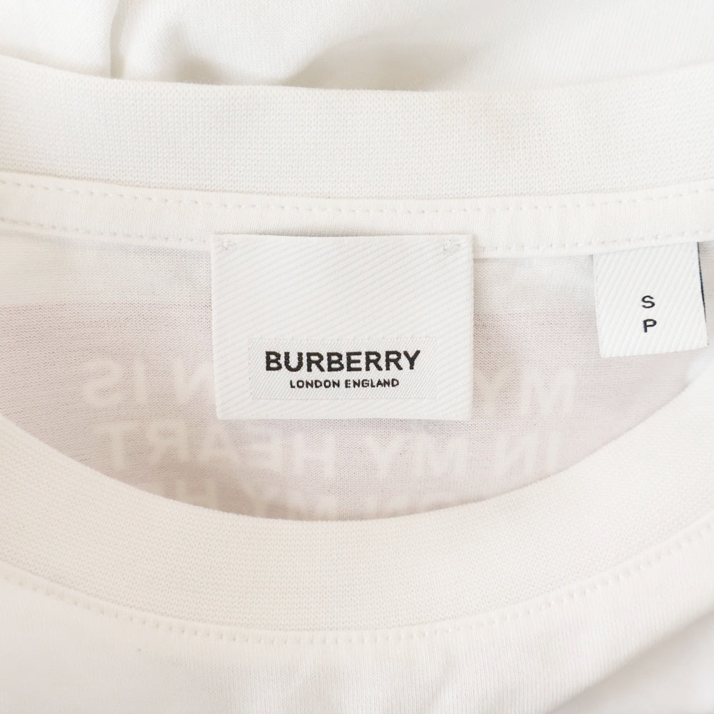 BURBERRY(バーバリー) 21SS HORSEFERRY S/S TEE 8017103 ホースフェリー ロゴプリント 半袖Tシャツ カットソー ホワイト
