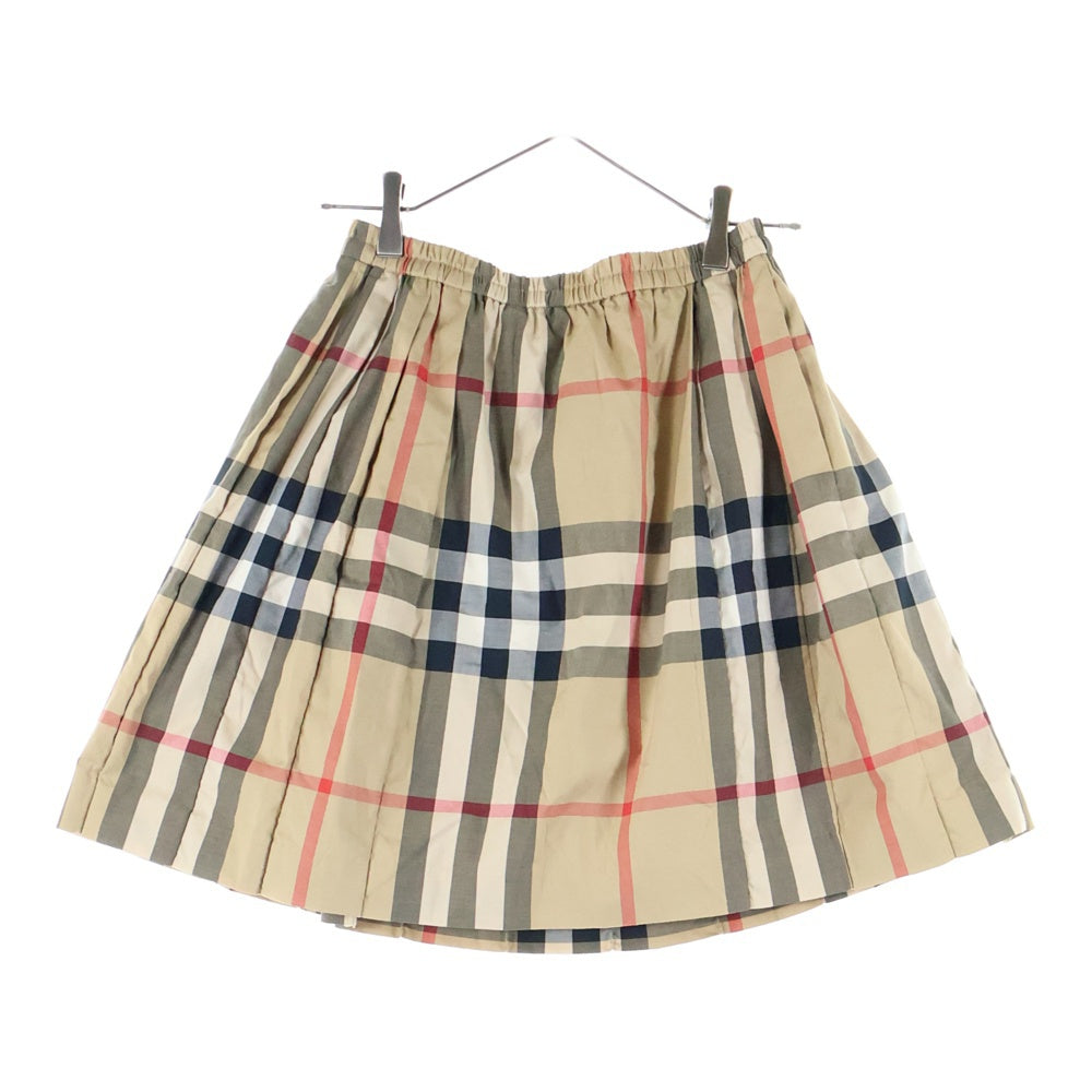 BURBERRY(バーバリー) ノバチェック総柄 ウエストゴム フレア ミディアムスカート ベージュ レディース 8039522