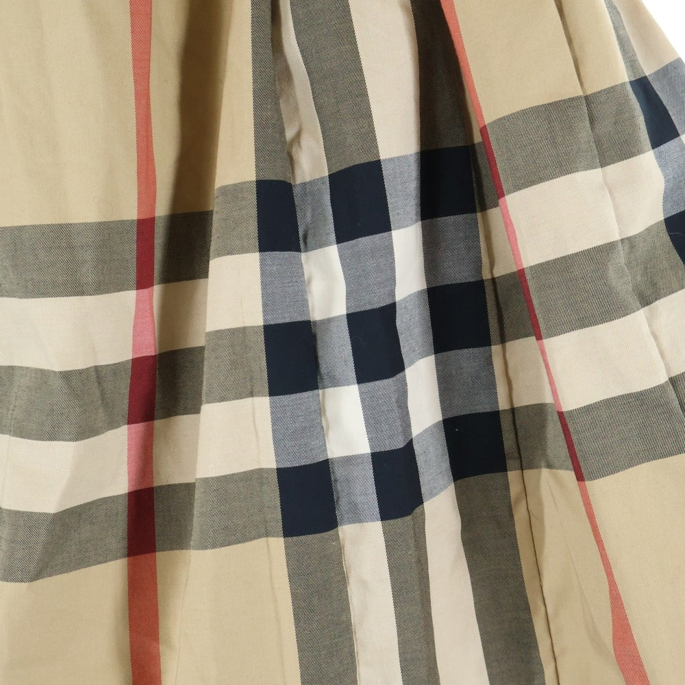 BURBERRY(バーバリー) ノバチェック総柄 ウエストゴム フレア ミディアムスカート ベージュ レディース 8039522