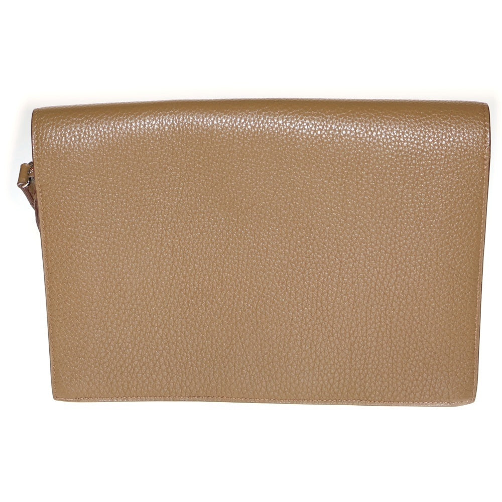 HERMES(エルメス) ポシェット ジェット レザー クラッチ セカンドバッグ シルバー金具 ブラウン □P刻印