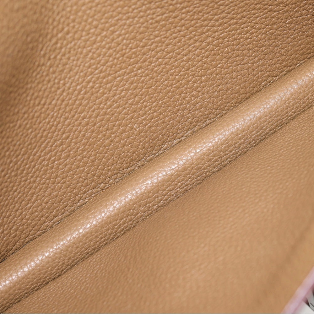 HERMES(エルメス) ポシェット ジェット レザー クラッチ セカンドバッグ シルバー金具 ブラウン □P刻印