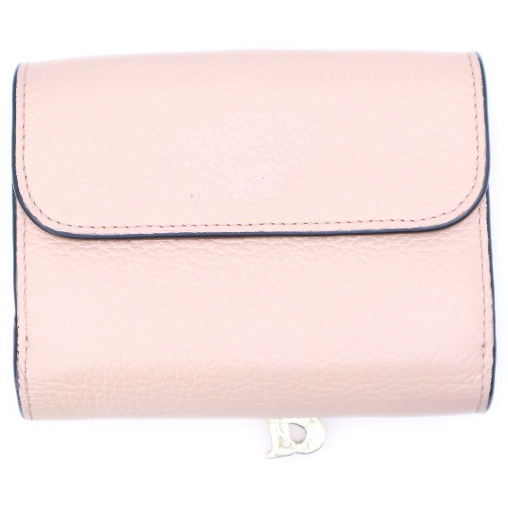 Chloe(クロエ) アルファベット トリフォールド レザーコンパクトウォレット 三つ折り財布 ピンクベージュ CHC22UP718H356JP