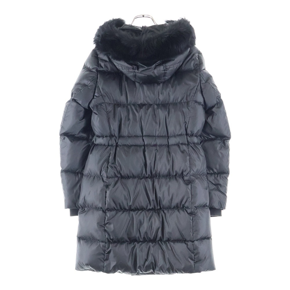 COACH(コーチ) ファー フーデッド ジップアップ ダウンジャケット ダウンコート ブラック F34152