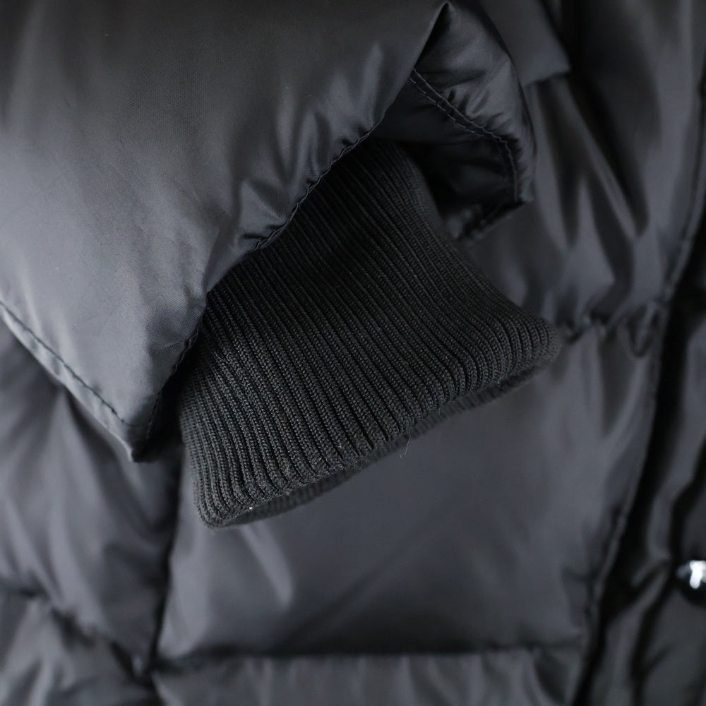 COACH(コーチ) ファー フーデッド ジップアップ ダウンジャケット ダウンコート ブラック F34152