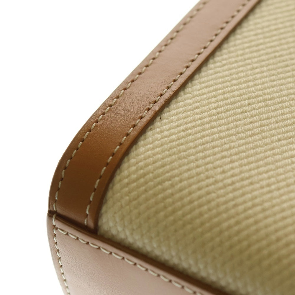 CELINE(セリーヌ) ミニバーティカルカバ 2WAYバッグ ショルダバッグ ハンドバッグ ミニトートバッグ ブラウン×アイボリー ゴールド金具