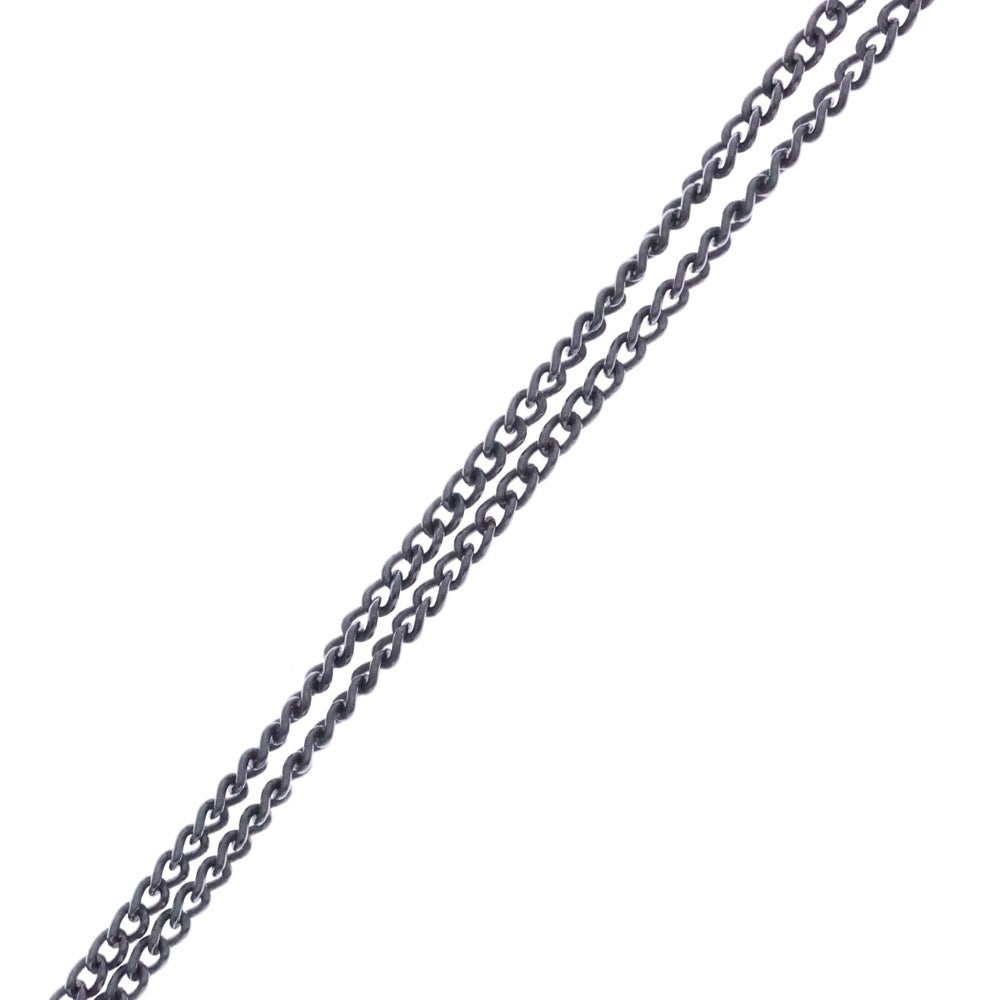 CHANEL(シャネル) ココマーク カメリア ロゴプレート ペンダント チェーン ネックレス シルバー B14 A