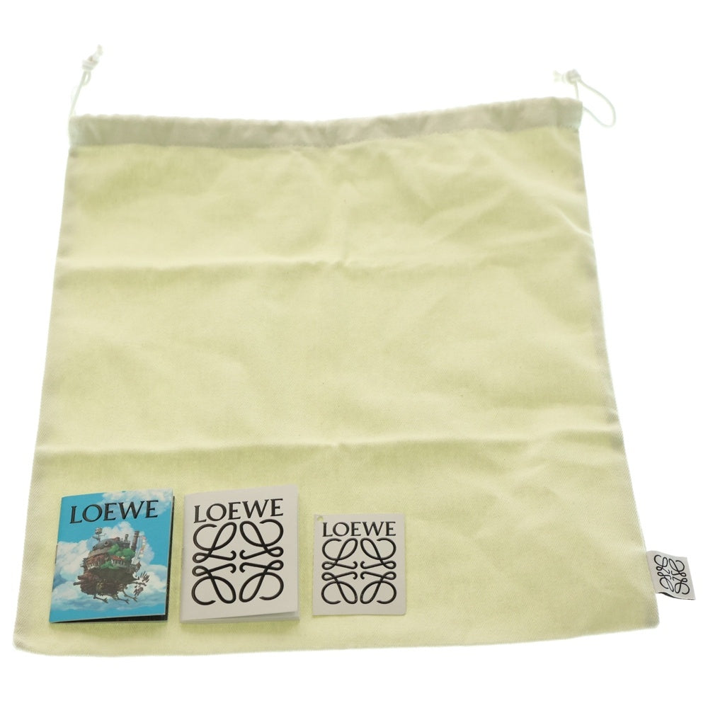 【新品】ロエベ　LOEWE ジブリ　ハウルの動く城 巾着 LOEWE ロエベ 巾着 ポーチ ジブリコラボ ハウルの動く城 ブルー