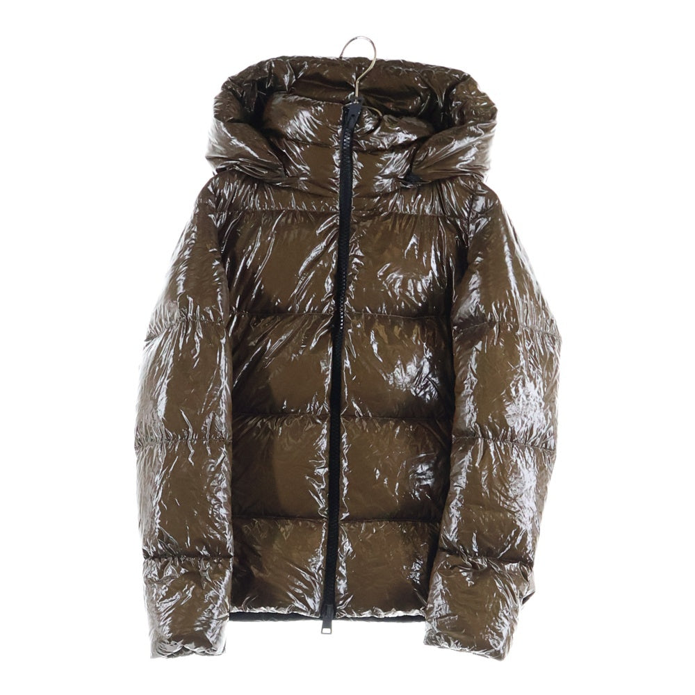 HERNO(ヘルノ) フーデッド ジップアップ ダウン ジャケット ブラウン レディース PI116DL-12345-8158