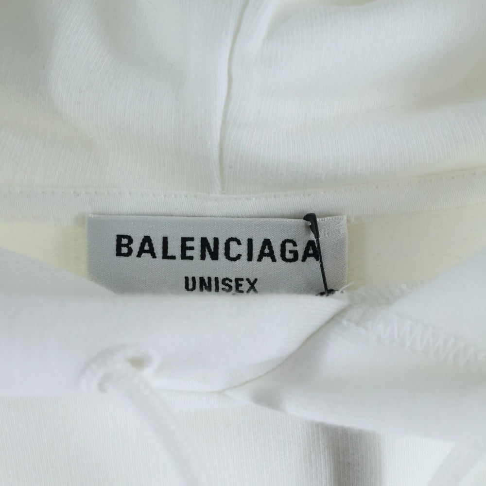 BALENCIAGA(バレンシアガ) The World Food Programme ザ ワールド フード プログラム ロゴプリント プルオーバースウェットパーカー フーディー ホワイト 578135
