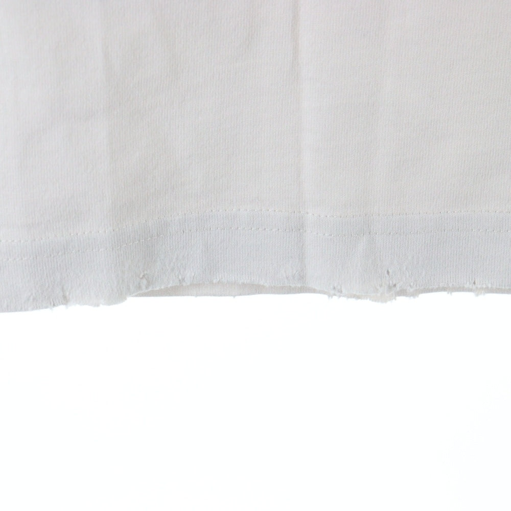 BALENCIAGA(バレンシアガ) TO MY LOVE HAPPY VALENTINE TEE トゥマイラブ ハッピーバレンタイン CD ダメージ加工クルーネック半袖Tシャツ カットソー アイボリー 764235 TQVE4