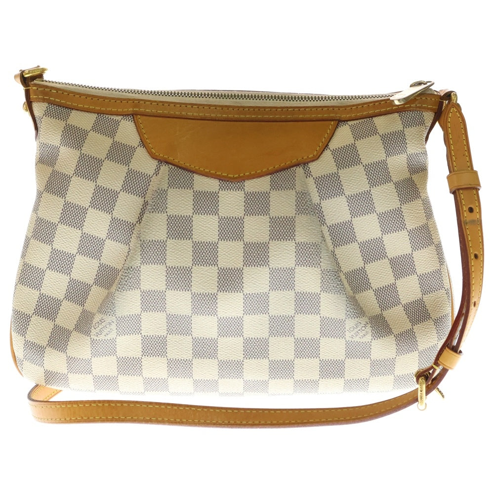 LOUIS VUITTON(ルイヴィトン) アズール シラクーサPM ショルダーバッグ ブラウン×アイボリー レザー×PVC N41113 ゴールド金具