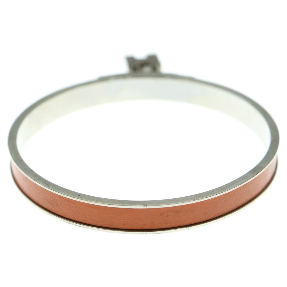 HERMES(エルメス) Hカデナ バングル ブレスレット シルバー×オレンジ