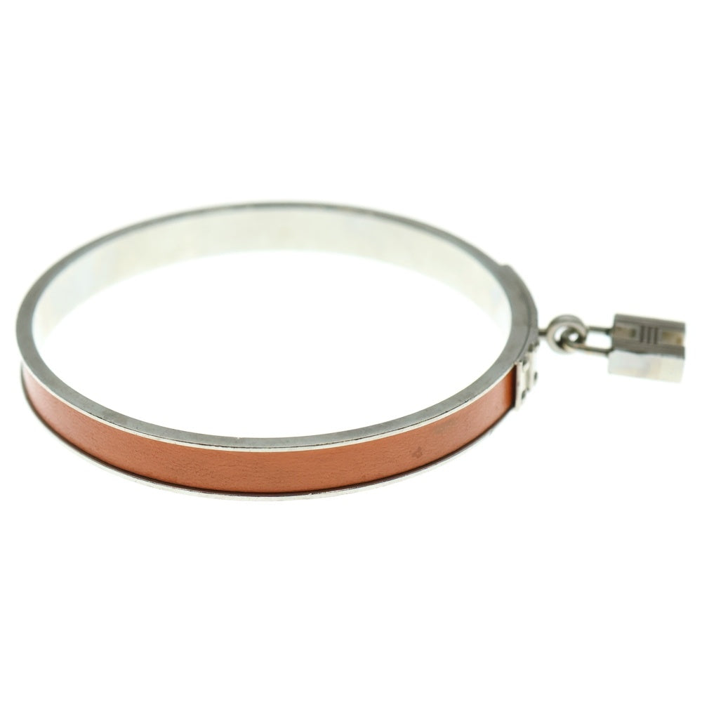 HERMES(エルメス) Hカデナ バングル ブレスレット シルバー×オレンジ