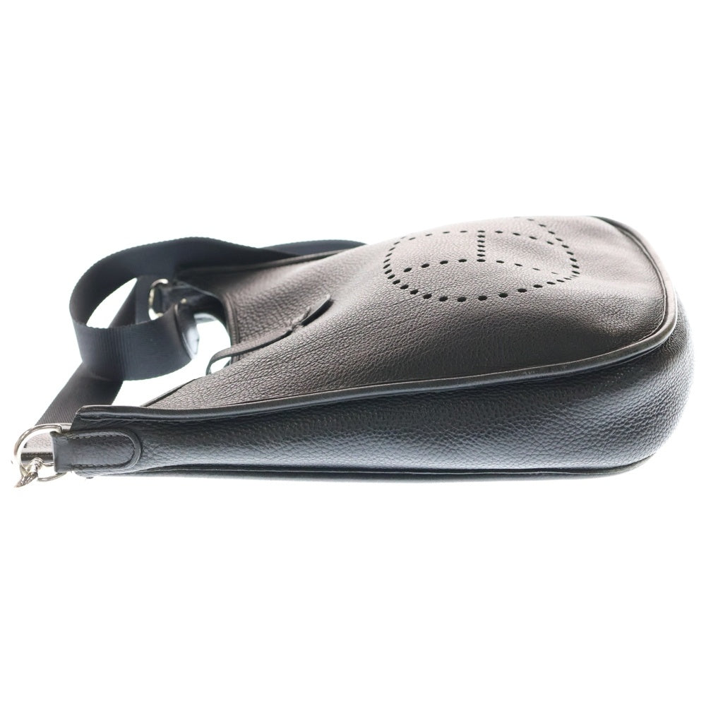 HERMES(エルメス) エヴリン1 トロワPM トリヨンクレマンス パンチングロゴレザーショルダーバッグ ブラック SV金具 □D刻印