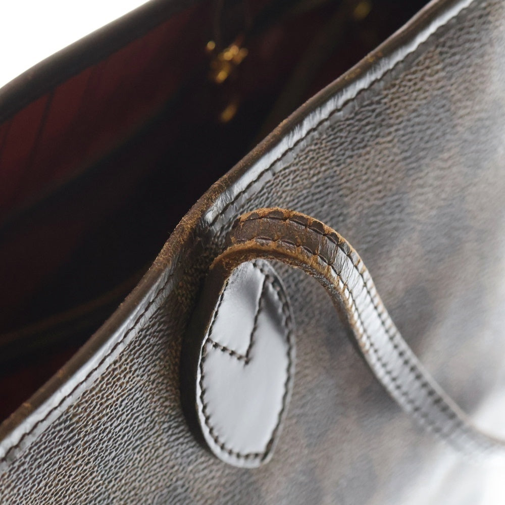 LOUIS VUITTON(ルイヴィトン) ダミエ ネヴァーフルMM トートバッグ ハンドバッグ レザー×PVC ブラウン N51105 ゴールド金具