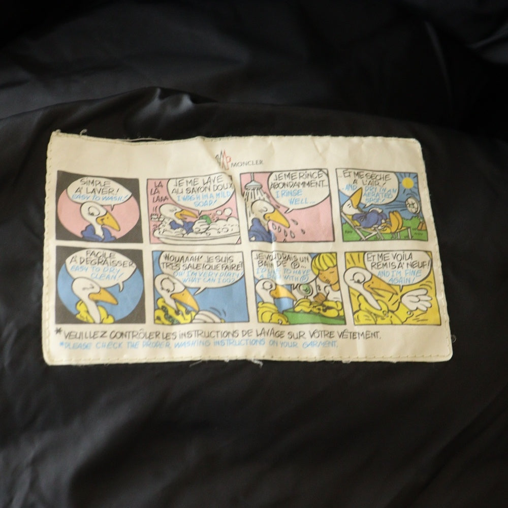 MONCLER(モンクレール) 18AW FLAMMETTE フラメッテ ワッペンロゴ ジップアップ ダウン ロング ジャケット コート ブラック レディース C20934993105 54155